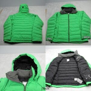 Burton AK Down‎ Gore Tex Jacket Women Medium Green Baker Windstopper Hood Puffer